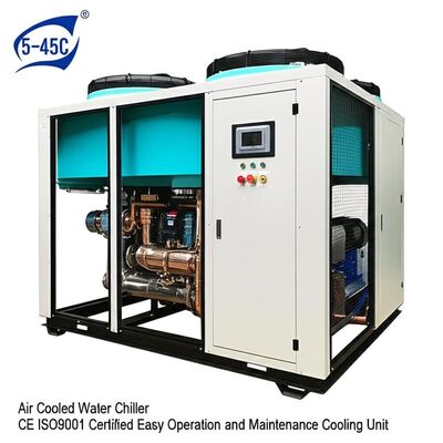 Intervalo de temperatura ambiente 5-45C Chiller de água arrefecida a ar CE ISO9001 Certificado unidade de arrefecimento de fácil operação e manutenção